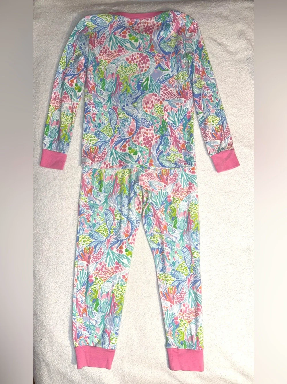 Lilly Pulitzer x Pottery Barn Kids pajama set in Mermaid Cove print, sz 6